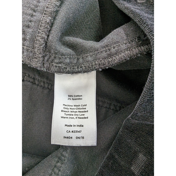 Talbots Pants Black Corduroy Pull On Size 1X Petite Fine Cord Stretch Slim Leg - Picture 5 of 8